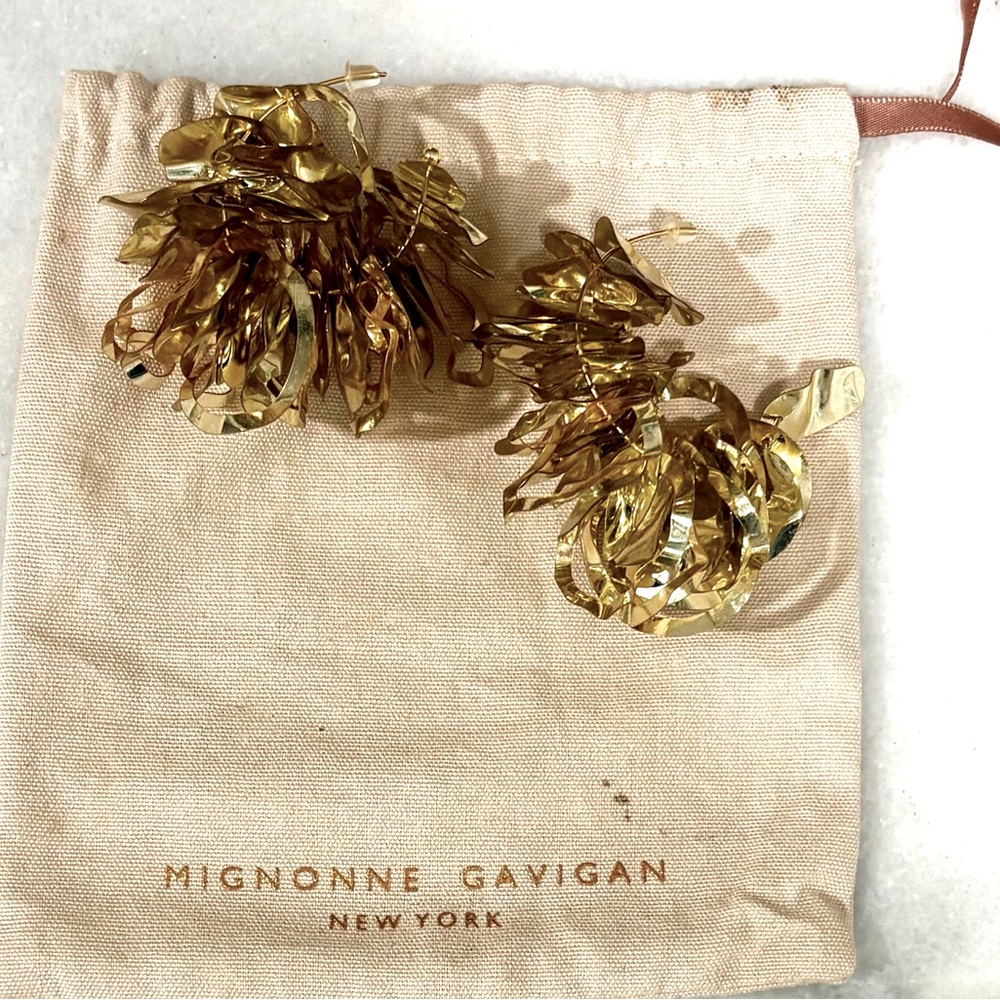 Mignonne Gavigan Gold Statement Earrings